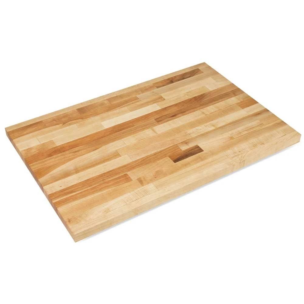John Boos 1-1/2 inch Thick Hard Maple Work Top, Non-Reversible, 48 inch x 30 inch, Varnique Finish ELP8MO